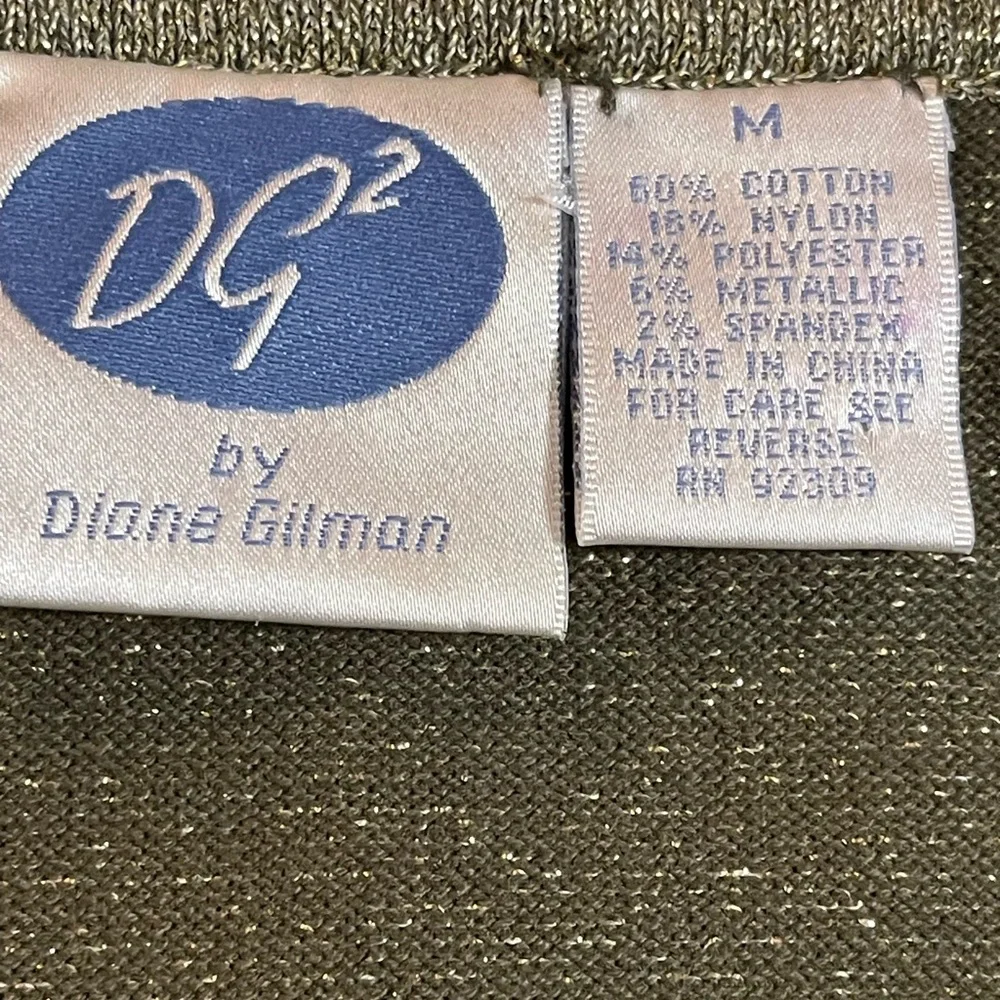 DG 2 DIANE GILMAN NWTS GOLD METALLIC TANK SZ MED - Picture 11 of 13